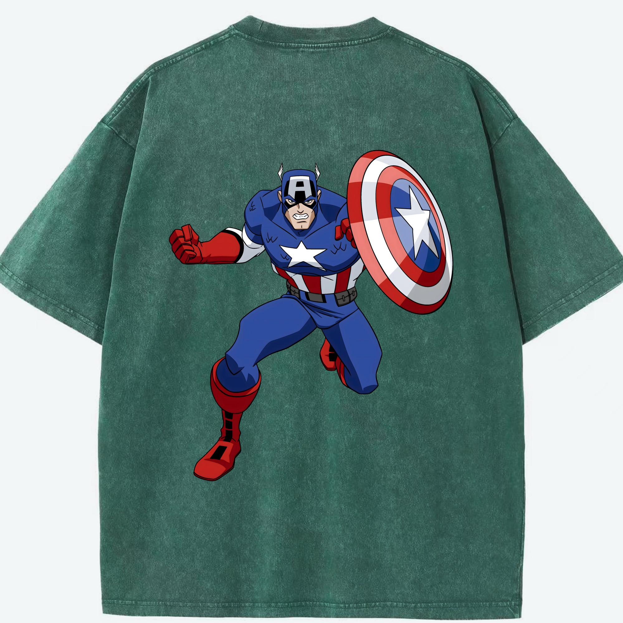 （画像用） アベンジャーズ The Avengers 綿100% ヴィンテージ風 半袖Tシャツ（背面プリント）